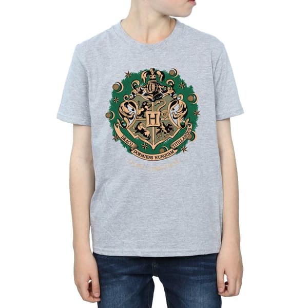 Harry Potter Boys Wreath Cotton Christmas T-Shirt