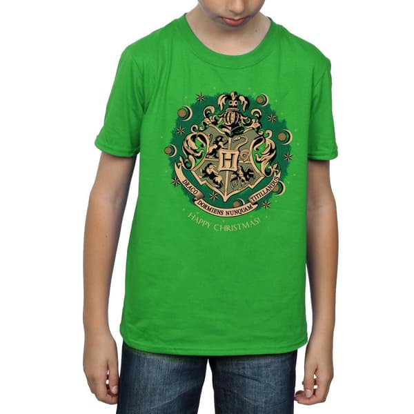 Harry Potter Boys Wreath Cotton Christmas T-Shirt