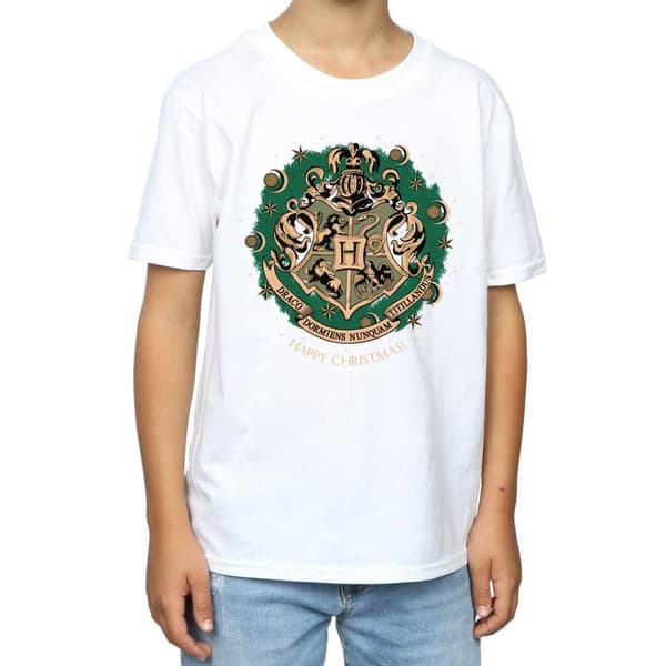 Harry Potter Boys Wreath Cotton Christmas T-Shirt