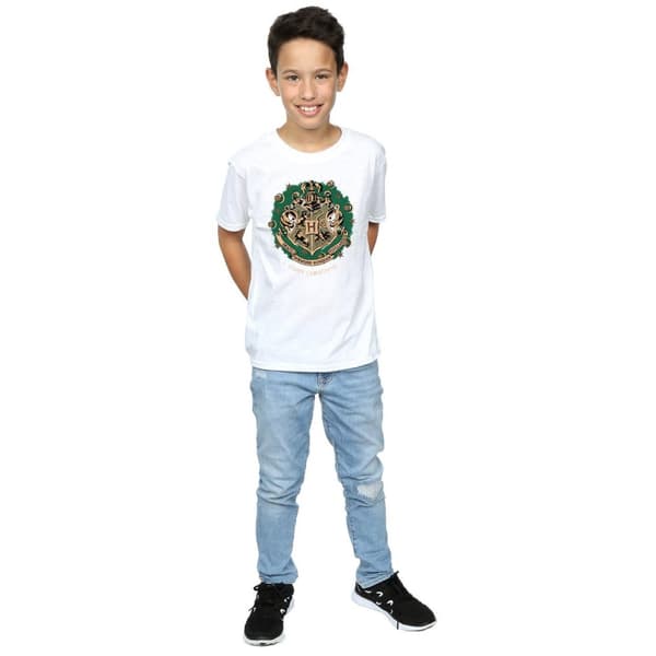 Harry Potter Boys Wreath Cotton Christmas T-Shirt