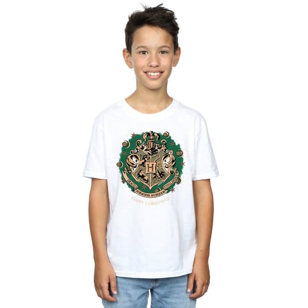 Harry Potter Boys Wreath Cotton Christmas T-Shirt