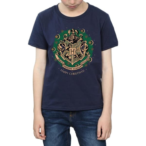Harry Potter Boys Wreath Cotton Christmas T-Shirt