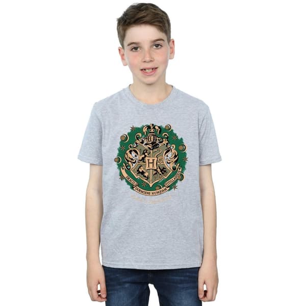 Harry Potter Jul-T-shirt i bomull med krans för pojkar
