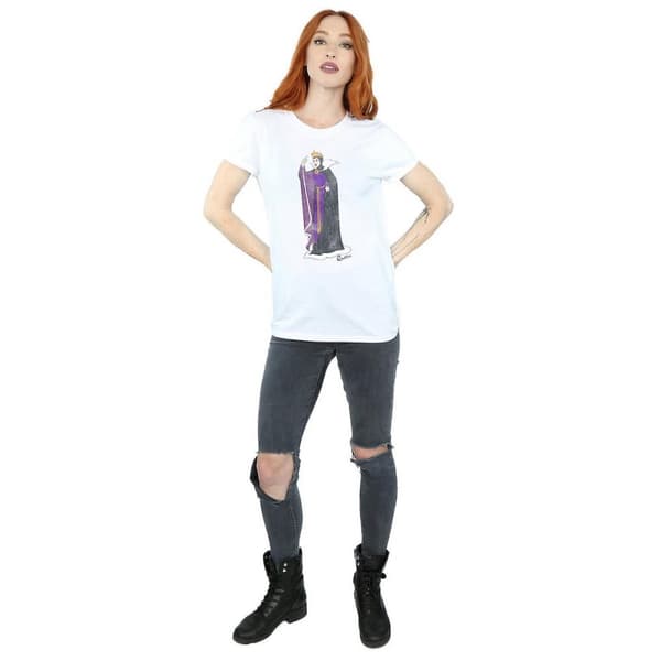 Snow White And The Seven Dwarfs Dam/Tjej Evil Queen Boyfriend T-shirt i bomull