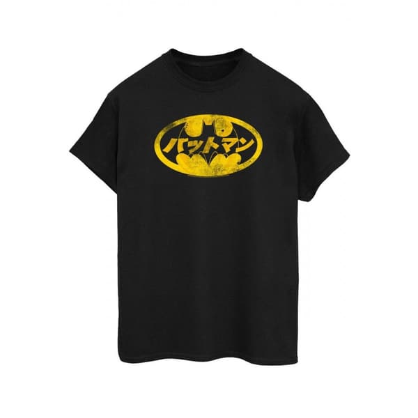 Batman T-shirt med japansk logo til mænd