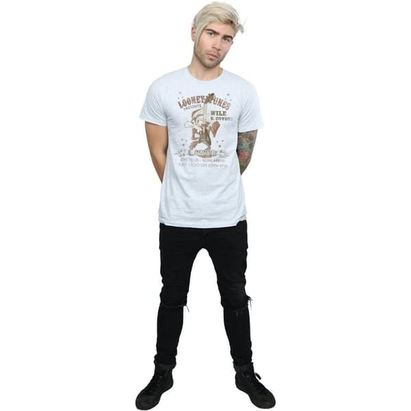 Looney Tunes Mens Wile E Coyote Guitar T-Shirt