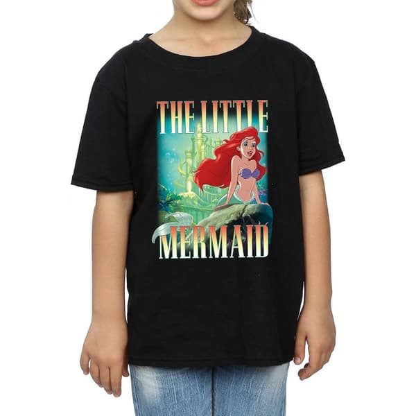 The Little Mermaid Girls Ariel Montage Cotton T-Shirt
