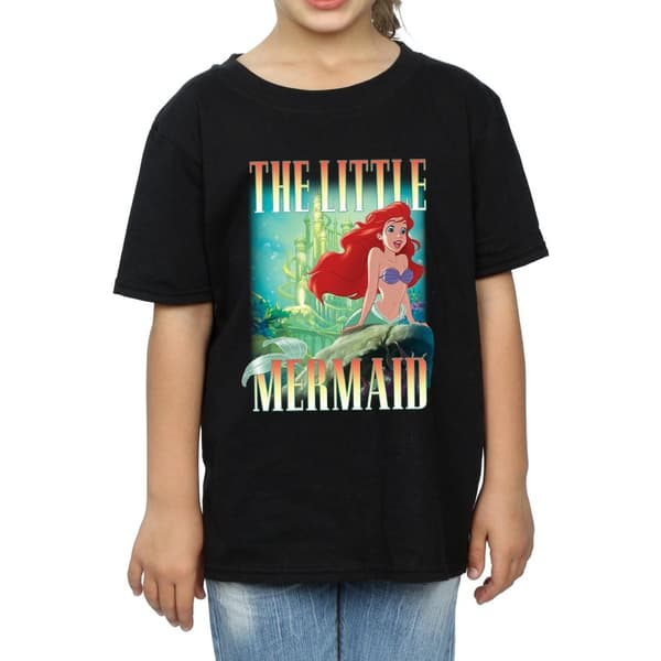 The Little Mermaid Girls Ariel Montage Cotton T-Shirt