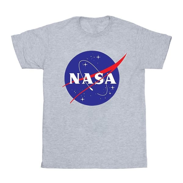 NASA Insignia Logo T-shirt för flickor Sports Grey 5-6 Years
