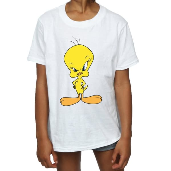 Looney Tunes Angry Tweety bomulls-T-shirt för flickor