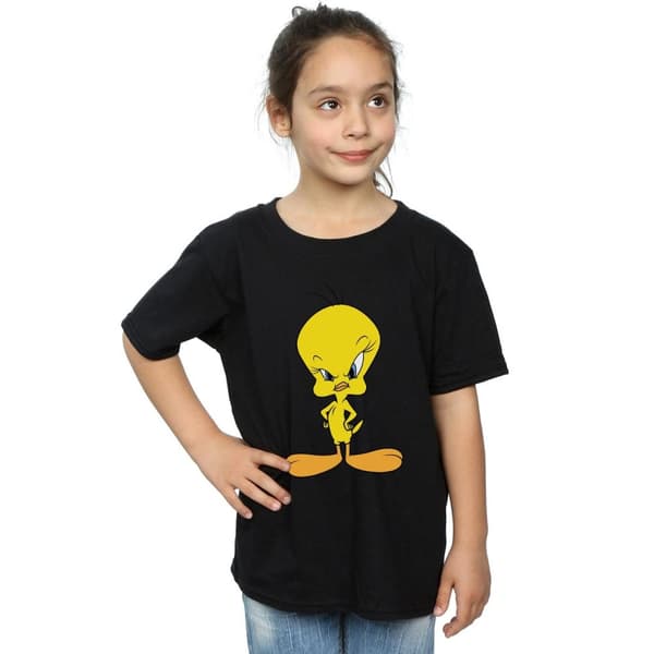 Looney Tunes Angry Tweety bomulls-T-shirt för flickor
