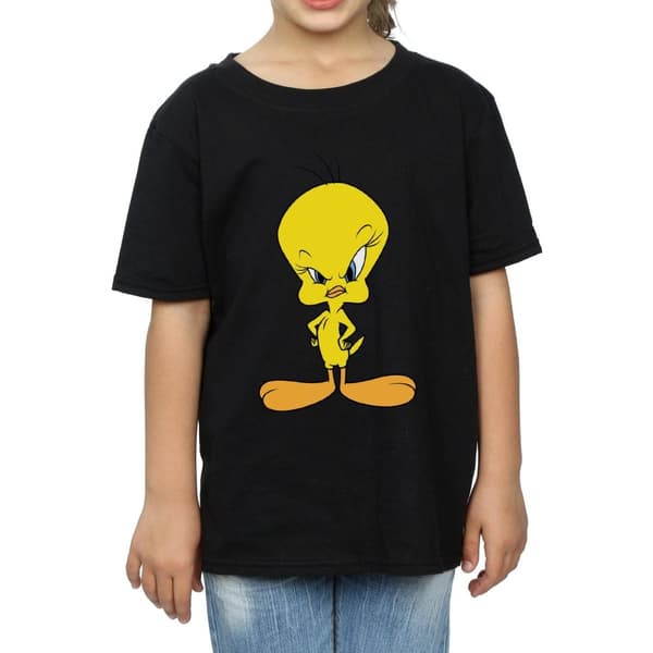 Looney Tunes Angry Tweety bomulls-T-shirt för flickor