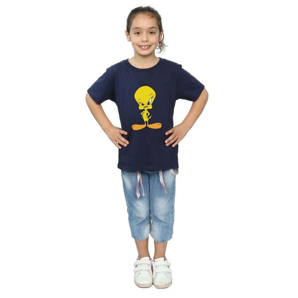 Looney Tunes Angry Tweety bomulls-T-shirt för flickor