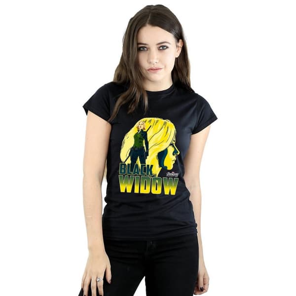 Avengers Infinity War Womens/Ladies Black Widow Cotton T-Shirt