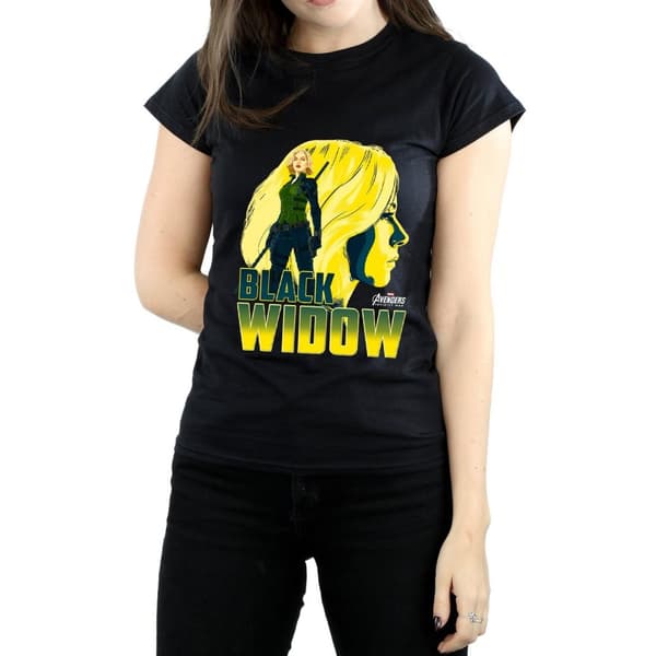 Avengers Infinity War Dam/Tjej - Black Widow - T-shirt i bomull