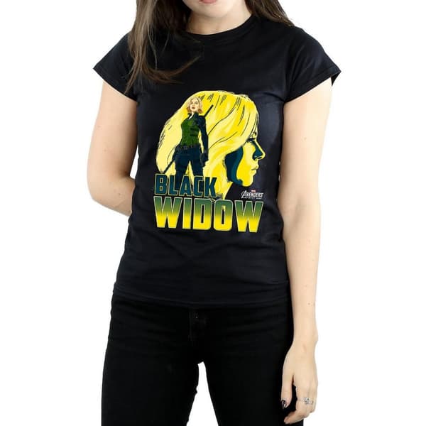 Avengers Infinity War Dam/Tjej - Black Widow - T-shirt i bomull