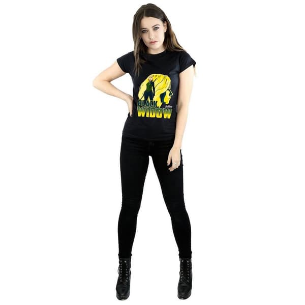 Avengers Infinity War Womens/Ladies Black Widow Cotton T-Shirt