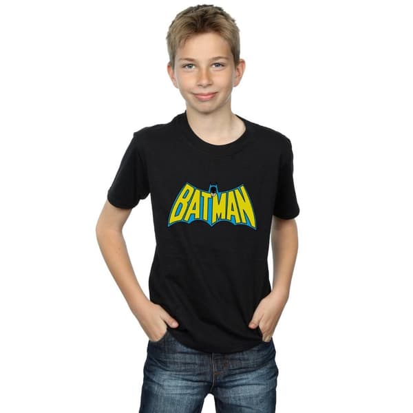 Batman T-shirt i bomull med retro-logotyp för pojkar