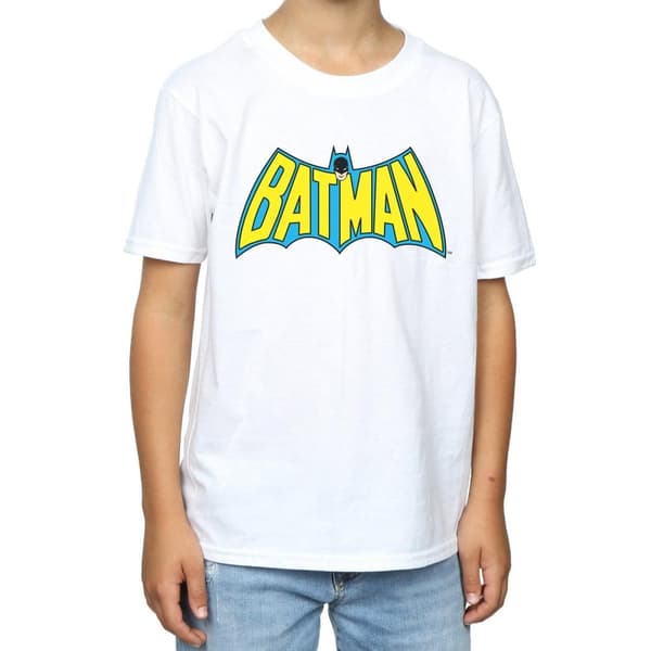 Batman T-shirt i bomull med retro-logotyp för pojkar