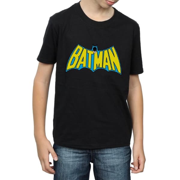 Batman T-shirt i bomull med retro-logotyp för pojkar
