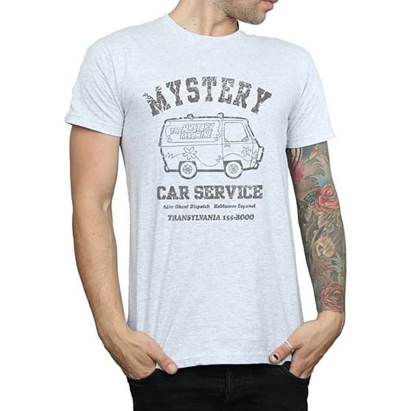 Scooby Doo Mens Mystery Car Service Slim T-Shirt