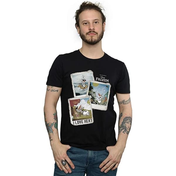 Frozen Mens Olaf Polaroid Cotton T-Shirt