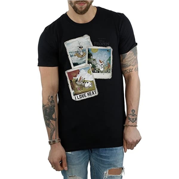 Frozen Mens Olaf Polaroid Cotton T-Shirt