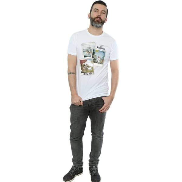 Frozen Mens Olaf Polaroid Cotton T-Shirt