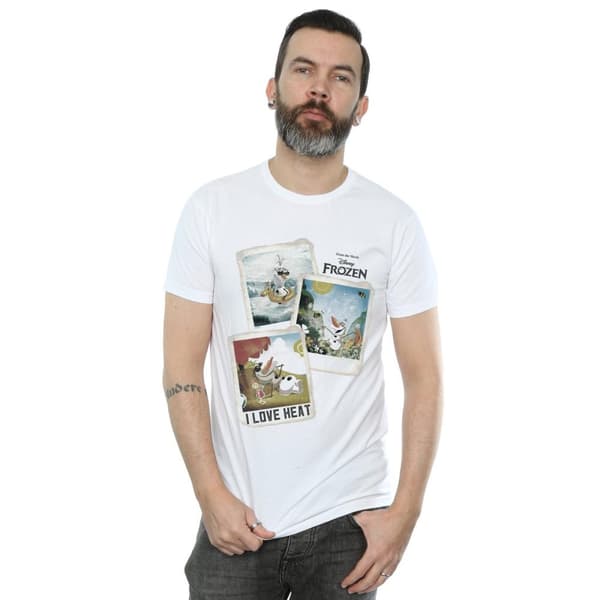 Frozen Mens Olaf Polaroid Cotton T-Shirt