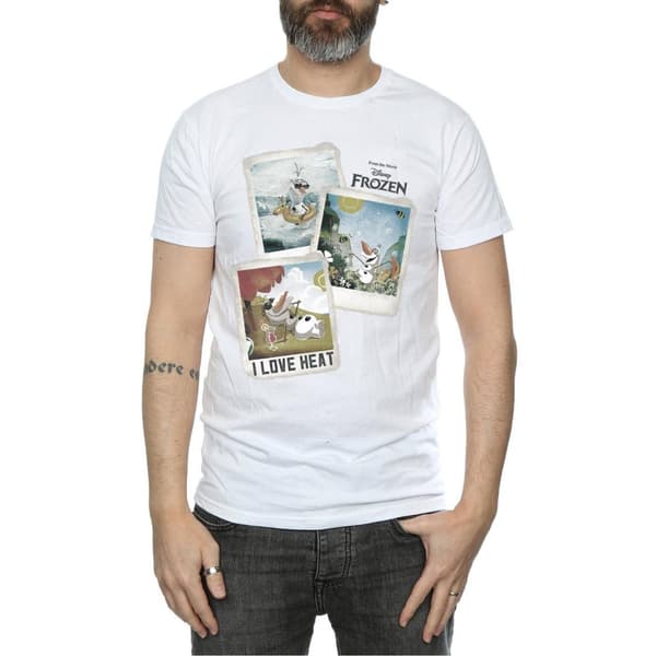 Frozen Mens Olaf Polaroid Cotton T-Shirt