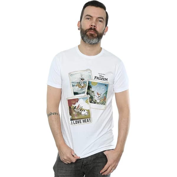 Frozen Mens Olaf Polaroid Cotton T-Shirt