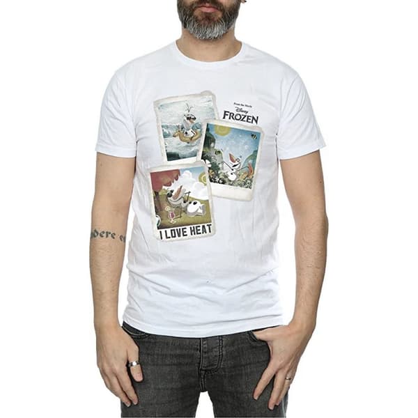 Frozen Mens Olaf Polaroid Cotton T-Shirt