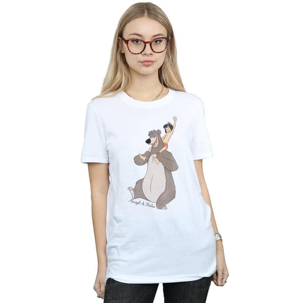 Jungle Book Womens/Ladies Classic Mowgli And Baloo Cotton Boyfriend T-Shirt
