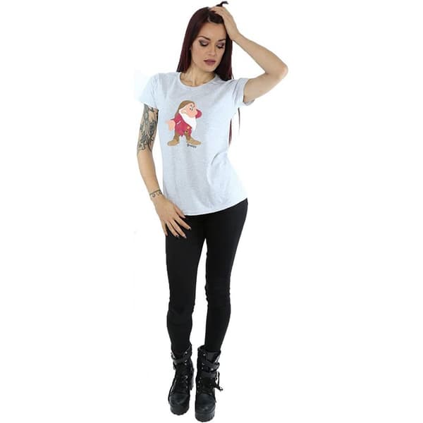 Snow White And The Seven Dwarfs Womens/Ladies Classic Grumpy Heather T-Shirt