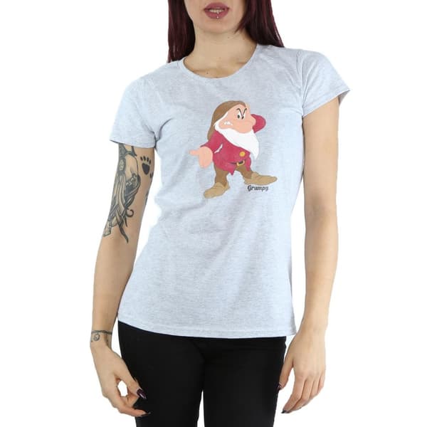 Snow White And The Seven Dwarfs Womens/Ladies Classic Grumpy Heather T-Shirt