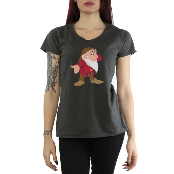 Snow White And The Seven Dwarfs Womens/Ladies Classic Grumpy Heather T-Shirt