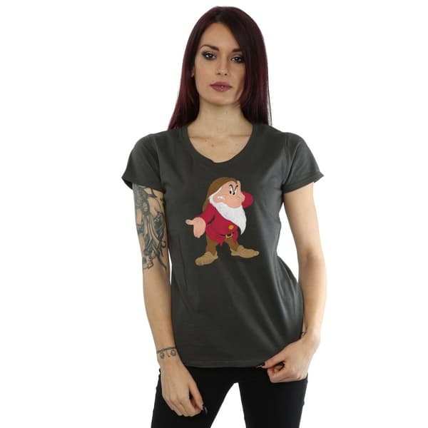 Snow White And The Seven Dwarfs Womens/Ladies Classic Grumpy Heather T-Shirt