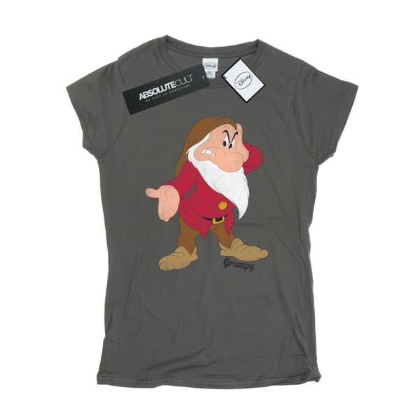 Snow White And The Seven Dwarfs Womens/Ladies Classic Grumpy Heather T-Shirt