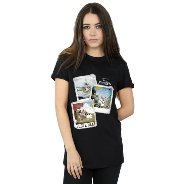 Frozen Womens/Ladies Olaf Polaroid Cotton Boyfriend T-Shirt