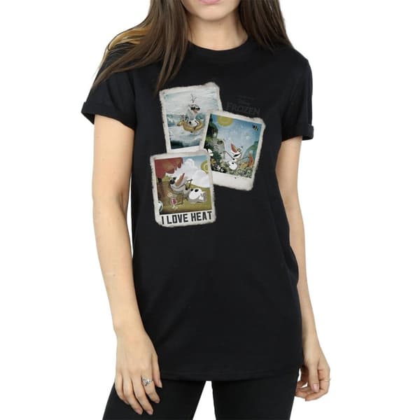 Frozen Womens/Ladies Olaf Polaroid Cotton Boyfriend T-Shirt