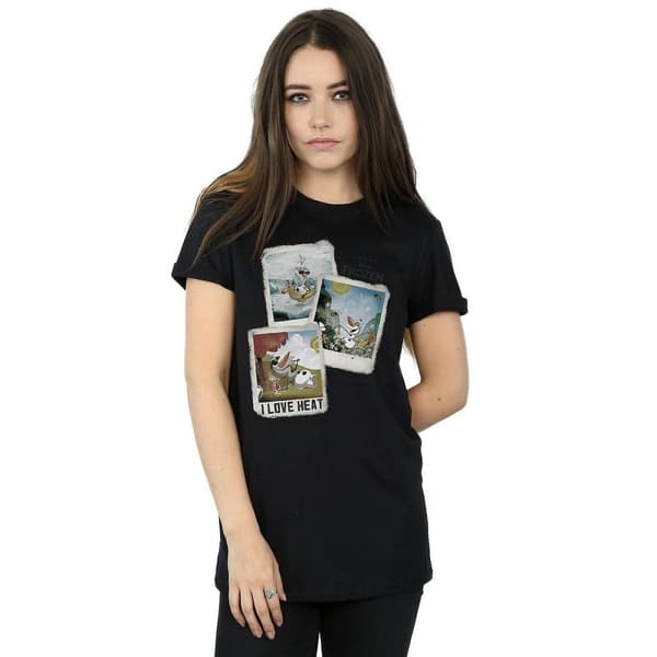 Frozen Womens/Ladies Olaf Polaroid Cotton Boyfriend T-Shirt