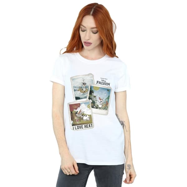 Frozen Womens/Ladies Olaf Polaroid Cotton Boyfriend T-Shirt