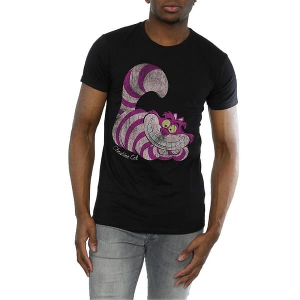 Alice In Wonderland T-shirt i bomull med Cheshirekatt för herrar