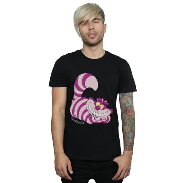 Alice In Wonderland T-shirt i bomull med Cheshirekatt för herrar
