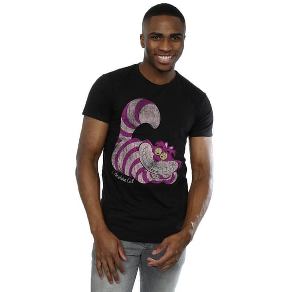 Alice In Wonderland T-shirt i bomull med Cheshirekatt för herrar
