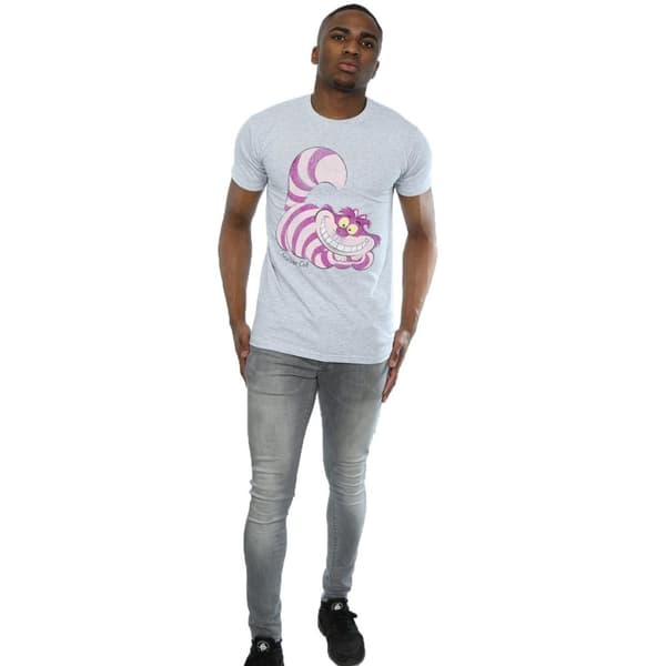 Alice In Wonderland T-shirt i bomull med Cheshirekatt för herrar