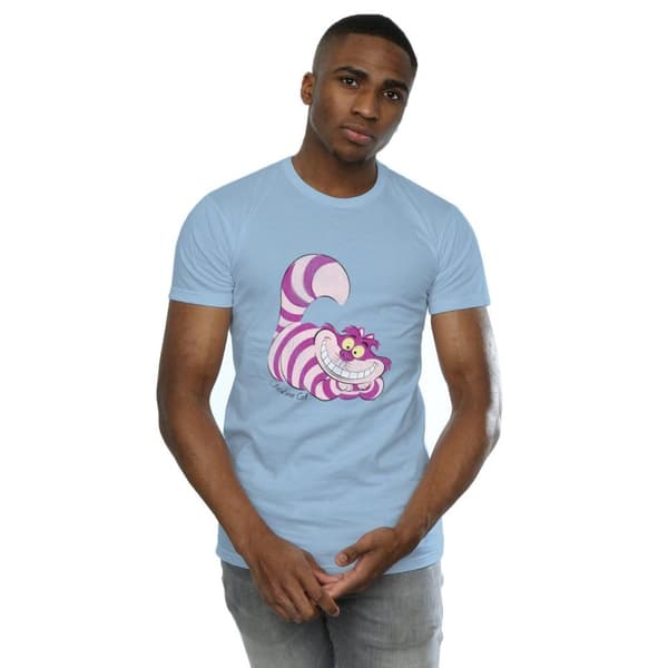 Alice In Wonderland T-shirt i bomull med Cheshirekatt för herrar