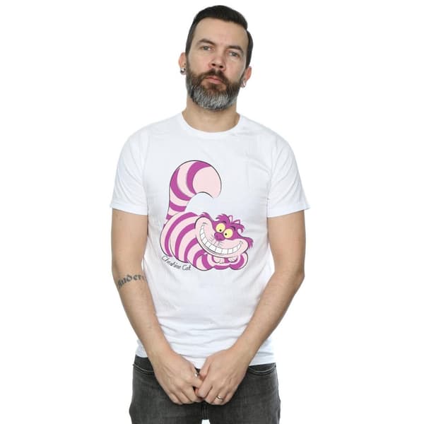 Alice In Wonderland T-shirt i bomull med Cheshirekatt för herrar