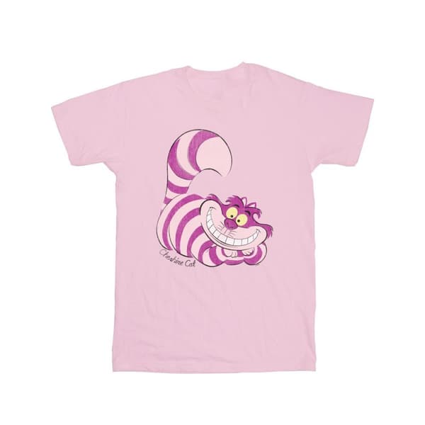 Alice In Wonderland T-shirt i bomull med Cheshirekatt för herrar