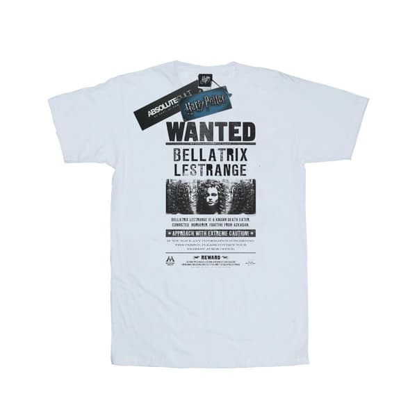 Harry Potter Womens/Ladies Bellatrix Lestrange Wanted Poster Cotton Boyfriend T-Shirt